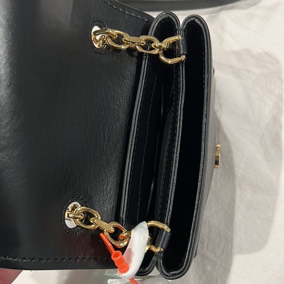 Off-White BNWT Black Leather Mini Gold Binder Crossbody Bag - Picture 4 of 9